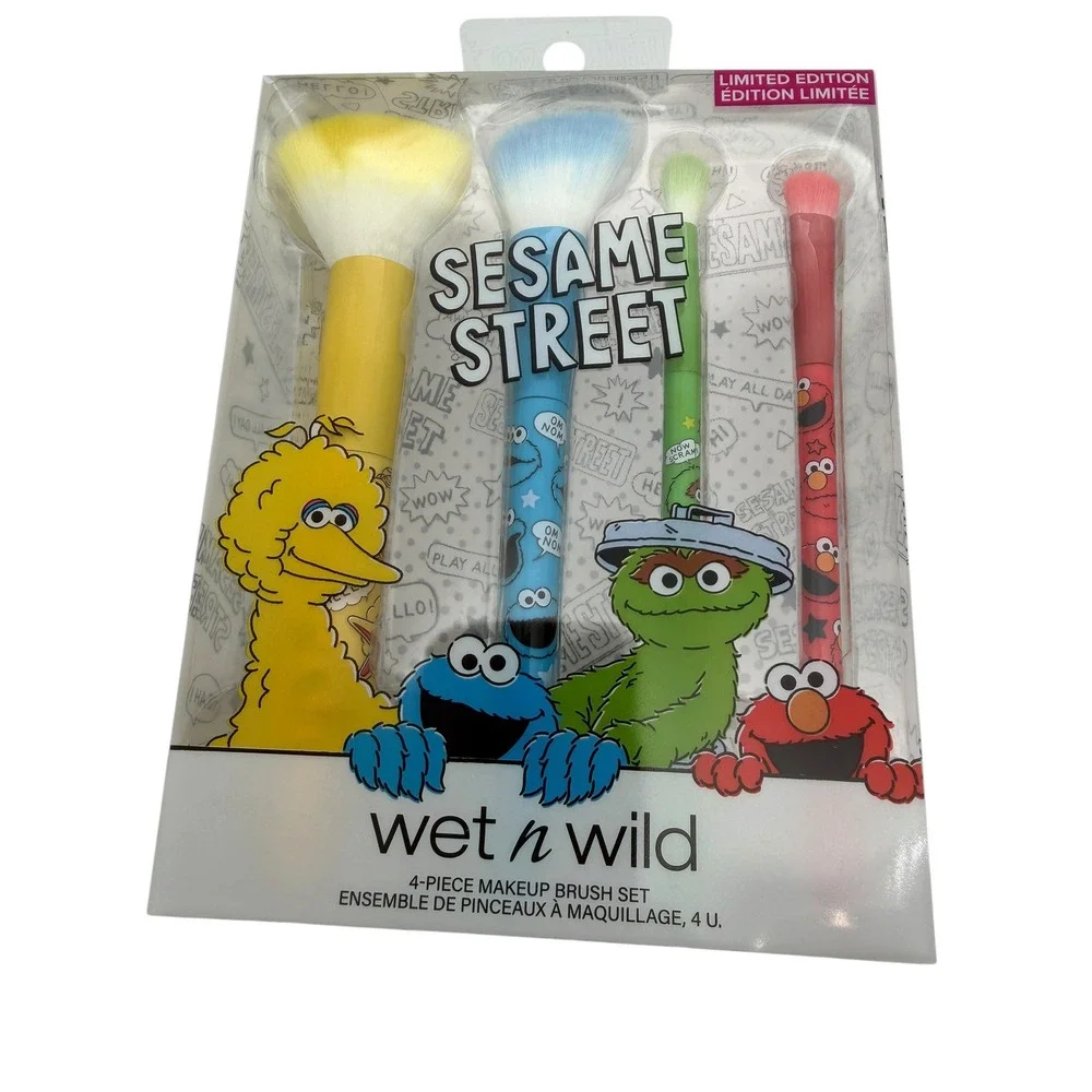 Wet n Wild Sesame Street Limited Edition Makeup Set Palette Brushes Mirror 9pc